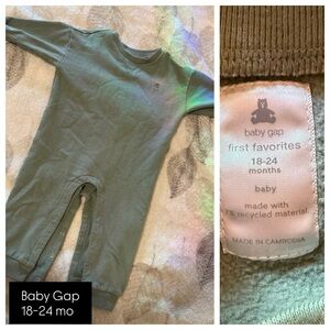 GAP Baby Green Fleece Onesie